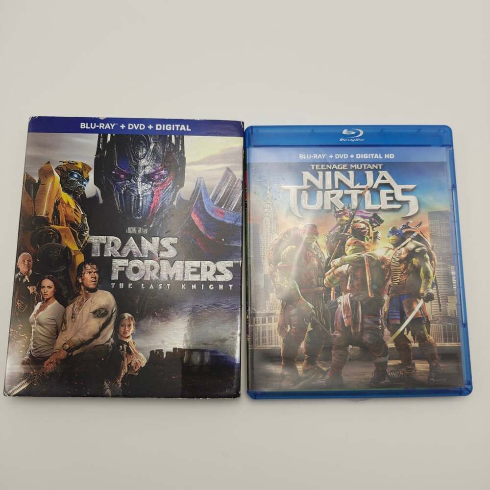 Transformers The Last Knight And Teenage Mutant Ninja Turtles Blu-Ray Bundle